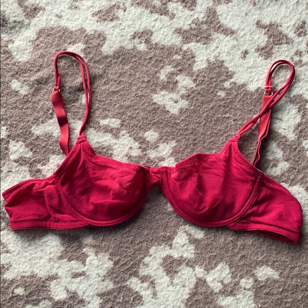 Red underwire bra from Cosabella